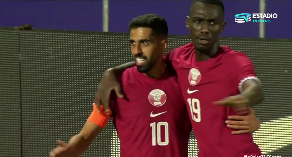 Akram Afif y Hassan Al-Haidos anotaron el 2-1 de Qatar vs. Chile 