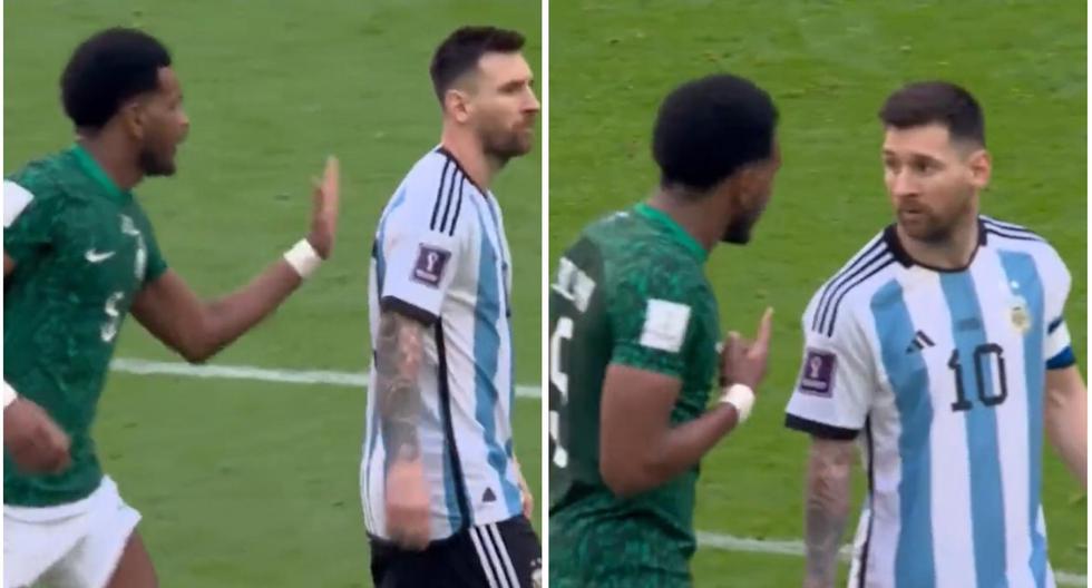 Lionel Messi es provocado por un defensor saudí tras la remontada sobre Argentina 