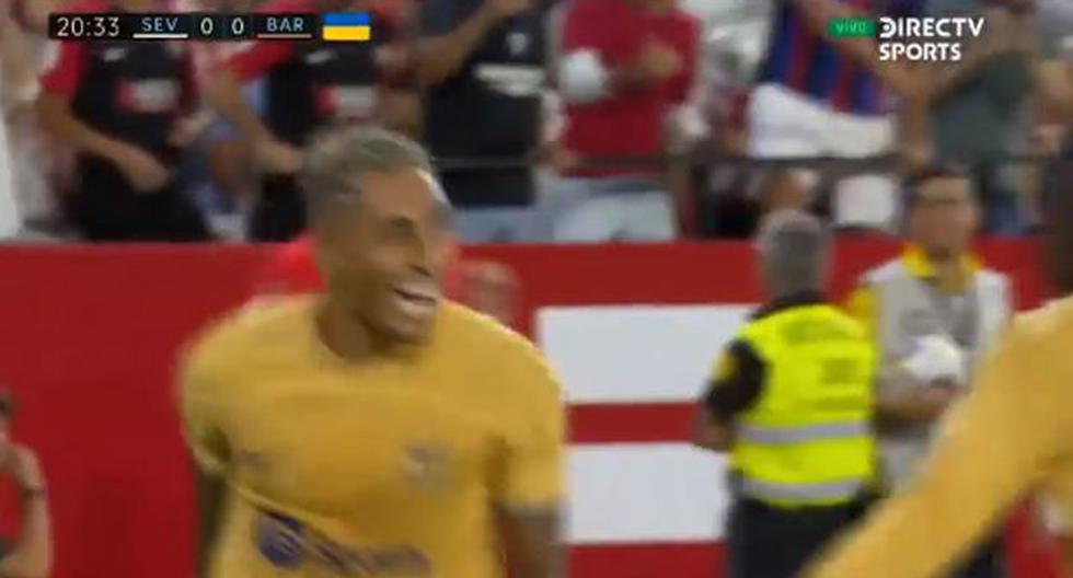 En el límite: el gol de Raphinha para el 1-0 de Barcelona vs. Sevilla en LaLiga 