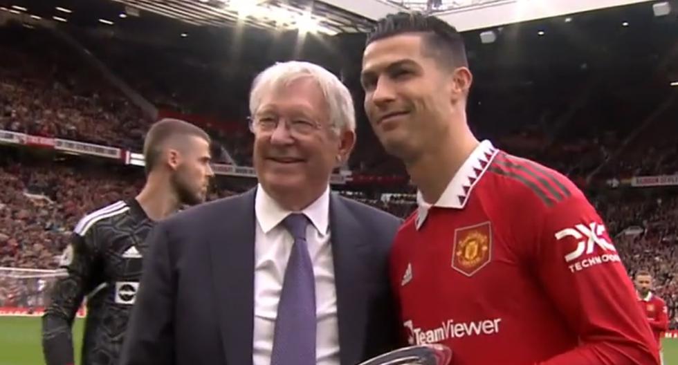 Father and son: Alex Ferguson and Cristiano Ronaldo star in an emotional reunion.