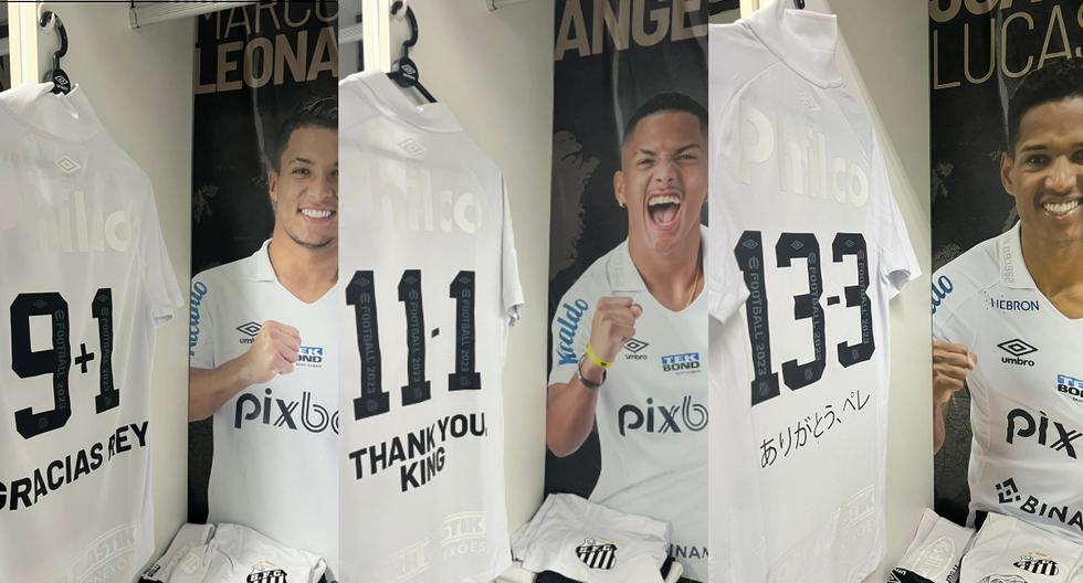 ¡Hoy, todos son 10! El creativo homenaje de Santos a Pelé en sus camisetas