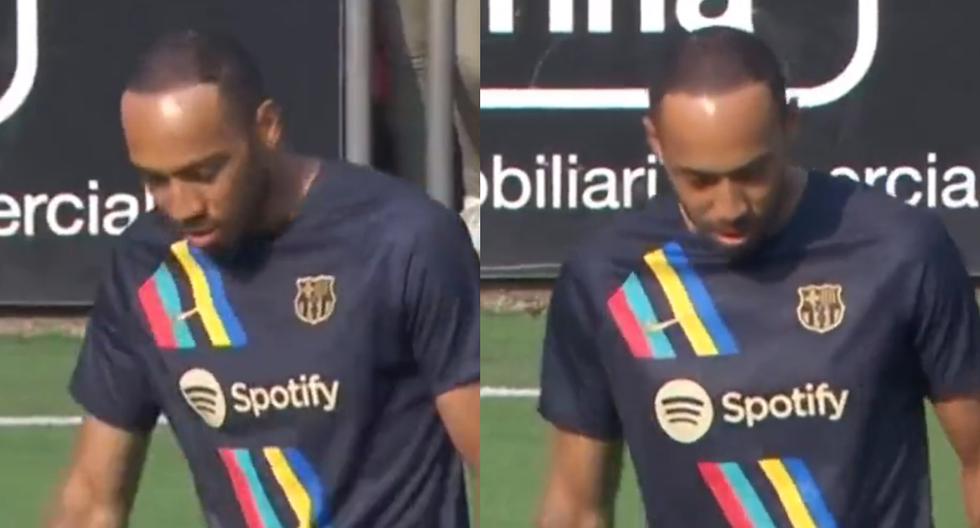 Pierre Aubameyang y un cambio ‘look’ en la previa del Barcelona vs. Olot: el jugador se rapó el cabello
