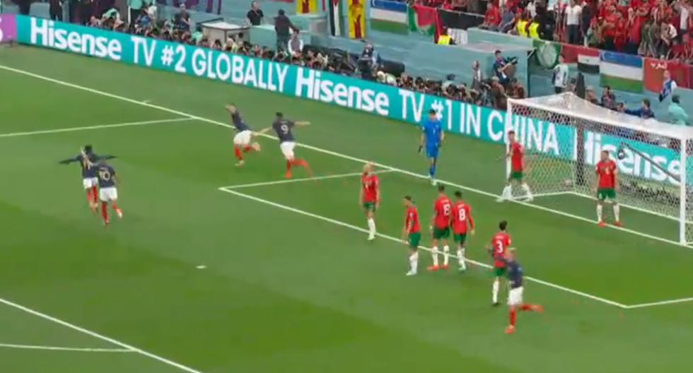 En los primeros minutos: Francia anota el 1-0 sobre Marruecos por las semifinales del Mundial 2022