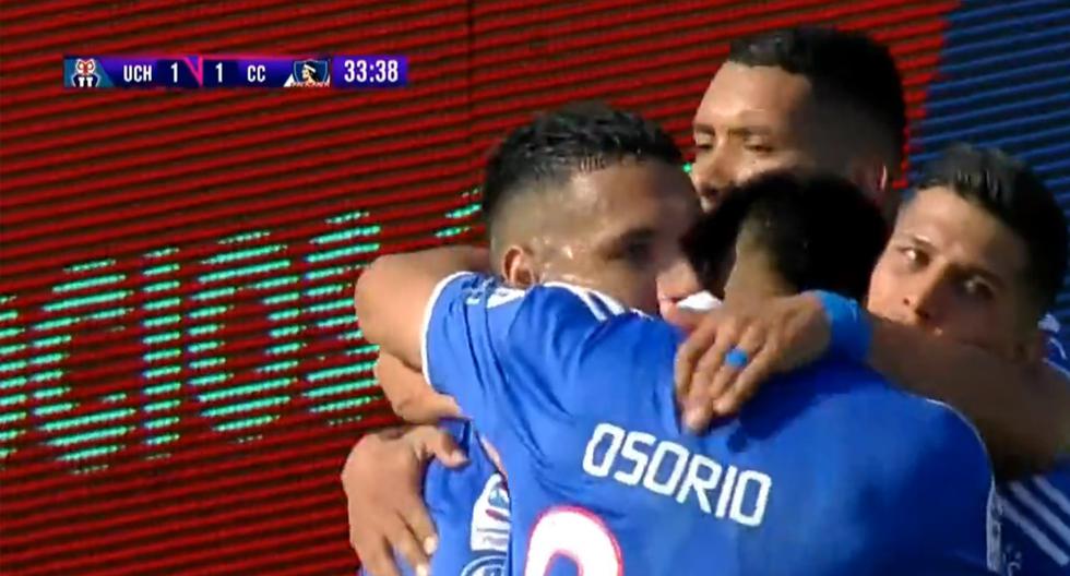Goal from Ronnie Fernández for the 1-1 draw of Universidad de Chile against Colo Colo.