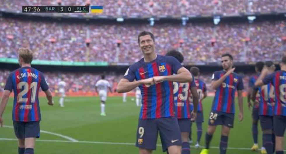 Barcelona vs. Elche: gol de Robert Lewandowski en el 3-0 de los ‘Azulgranas’ 