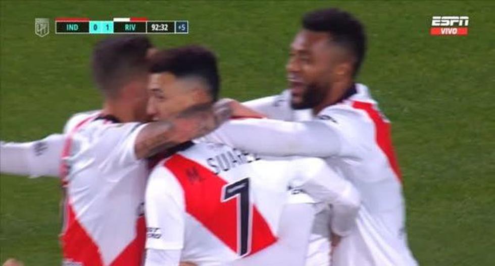 In the last minute: Matías Suárez gives River Plate the victory over Independiente.