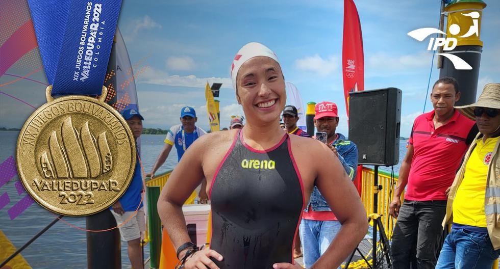 Alejandra Bramont obtuvo su segunda medalla de oro en aguas abiertas en los Juegos Bolivarianos 2022