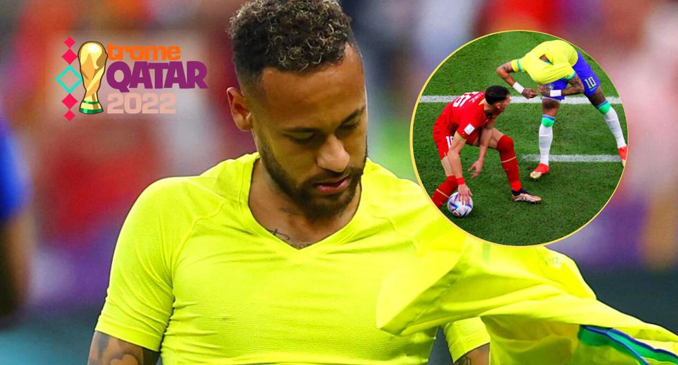 Neymar perdió camiseta por este jalón de volante serbio en Qatar 2022 