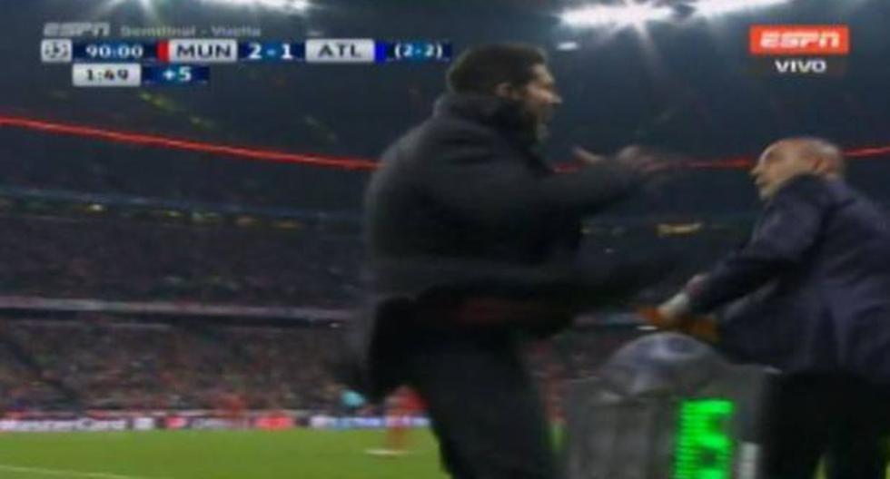 Diego Simeone se volvió loco y agredió a su asistente en choque por Champions League