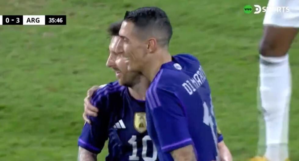 Segundo gol de Ángel Di María para el 3-0 de Argentina vs. Emiratos en amistoso 