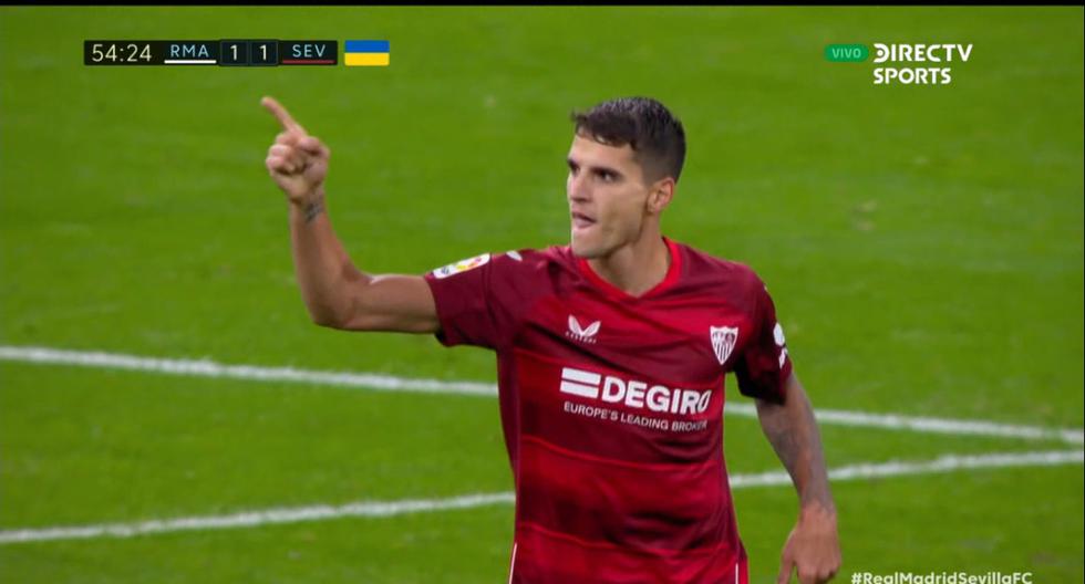 Erik Lamela anotó el 1-1 del Sevilla vs. Real Madrid tras pase de Montiel 
