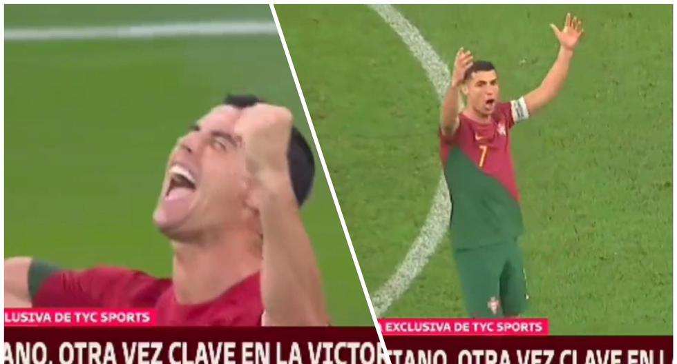 Cristiano Ronaldo estaba feliz por su gol, pero se enojó cuando vio que se lo dieron a Bruno 