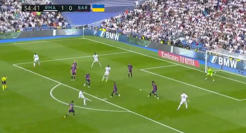 Gol de Real Madrid: definición de lujo de Valverde para el 2-0 sobre Barcelona 