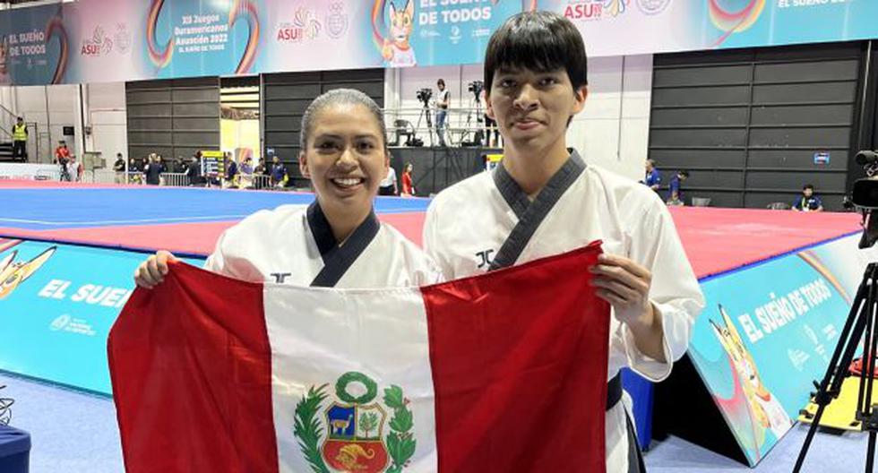 Quinto oro: Krishna Cortez y Luis Sacha se imponen en taekwondo poomsae de los Juegos Suramericanos