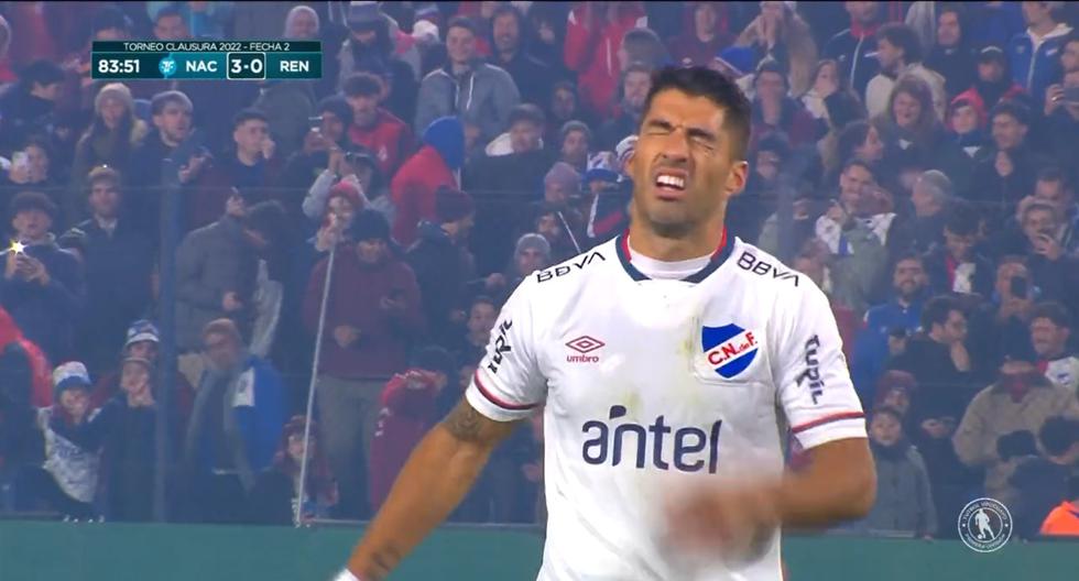 Luis Suárez falló un penal ante Rentistas, tras marcar su primer gol con Nacional 