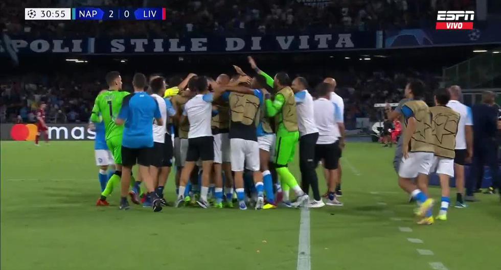Napoli vs. Liverpool: André Zambo Anguissa marcó el segundo gol de los ‘azules’ 