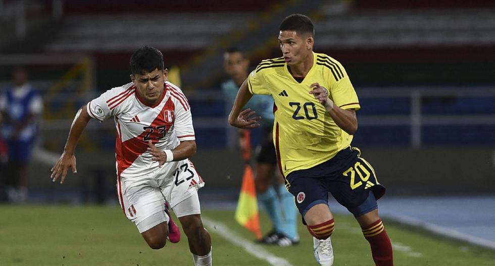 Selección peruana sub-20 cayó 2-1 ante Colombia en el Sudamericano