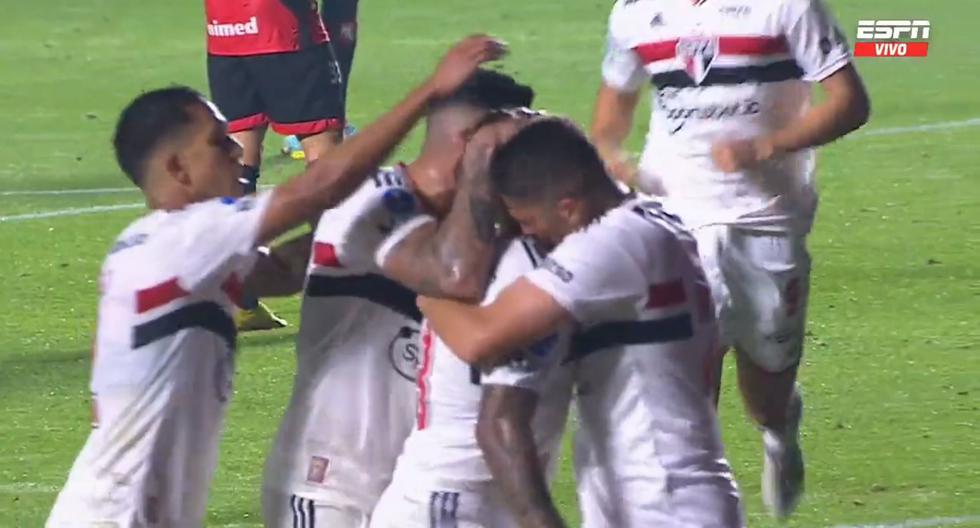 Sao Paulo vs. Goianiense: Patrick consiguió el doblete e igualó la serie por Copa Sudamericana 