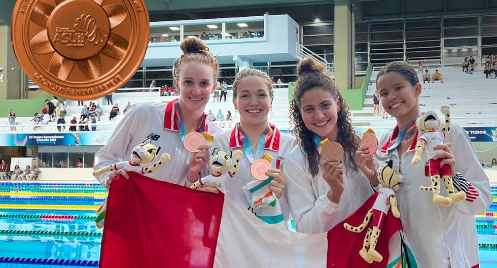 Perú brilla en natación femenina: más medallas de bronce en Juegos Suramericanos