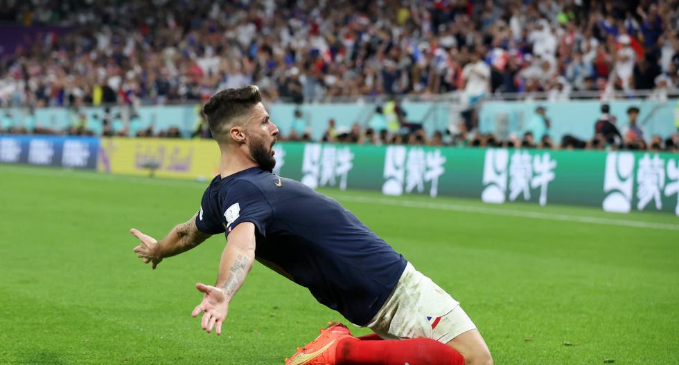 Gol del histórico: Giroud consiguió el 1-0 de Francia vs. Polonia en el Mundial Qatar 2022 