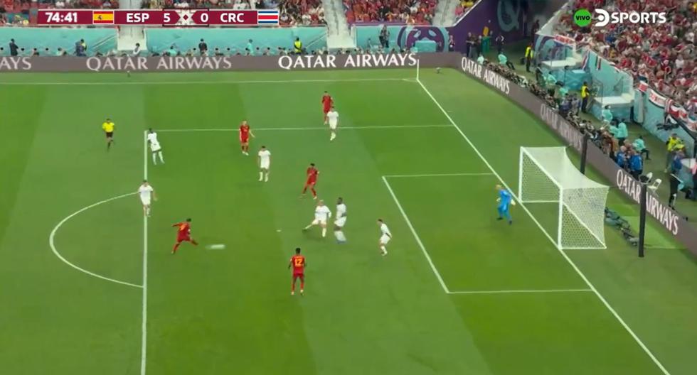 Otro gol de España: Gavi se luce con una volea para el 5-0 sobre Costa Rica 