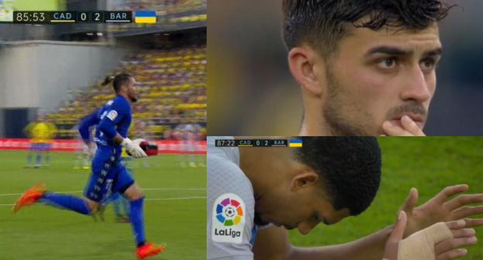 La reacción de los jugadores de Barcelona y Cádiz ante la emergencia en el estadio Nuevo Mirandilla
