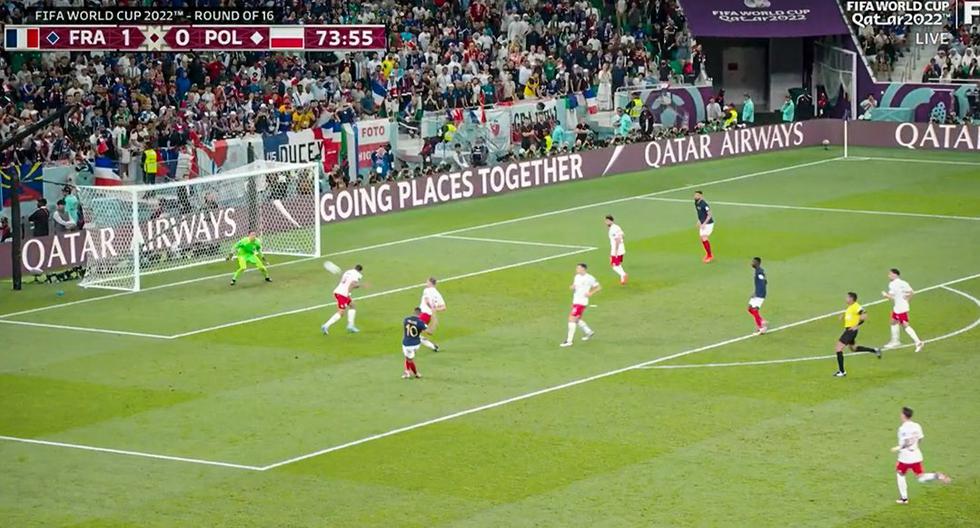 Kylian Mbappé, goleador: brillante disparo para el 2-0 de Francia vs. Polonia 