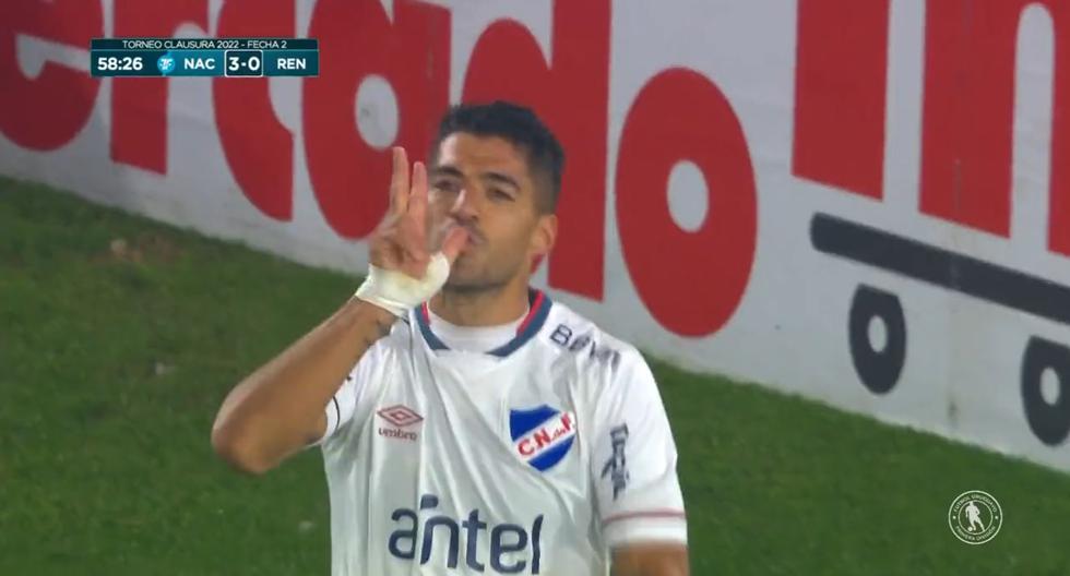 Luis Suárez anotó su primer gol en su regreso a Nacional: puso el 3-0 ante Rentistas 