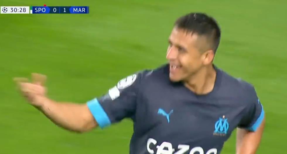 Alexis Sánchez consiguió el gol en favor de Marsella vs. Sporting de Lisboa por Champions League 