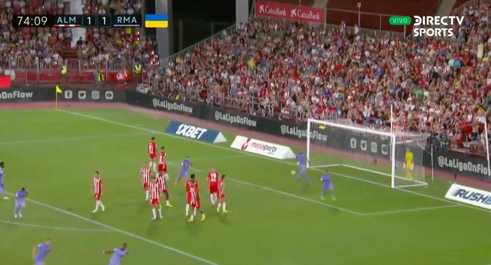 David Alaba y su gol de lujo para el 2-1 del Real Madrid vs. Almeria por LaLiga 