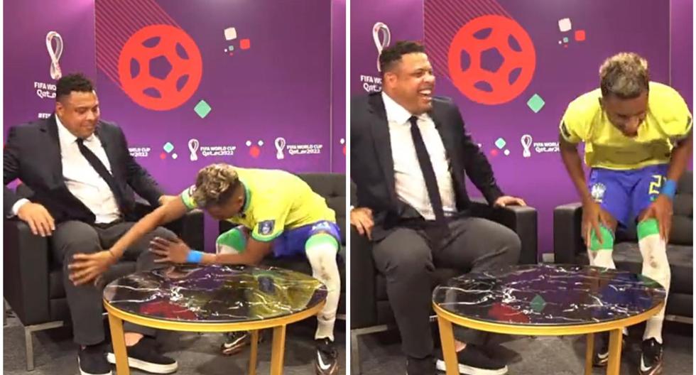 Rodrygo hizo una ‘transferencia de magia’: frotó las piernas de Ronaldo y luego las suyas 