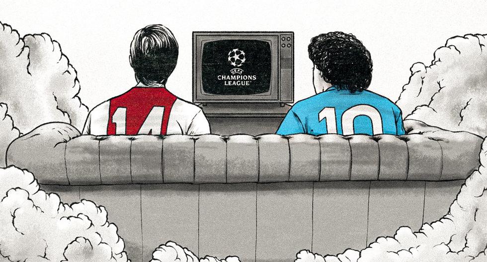 “Una jornada legendaria”: Ajax recordó a Cruyff y Maradona a poco del partido ante Napoli