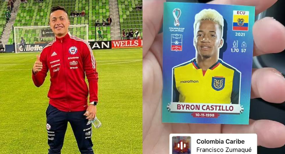 La sarcástica publicación de un jugador chileno al encontrar la figurita de Byron Castillo