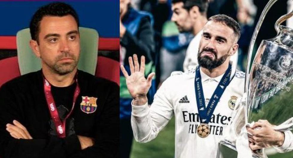 Cruce Barcelona y Real Madrid: Dani Carvajal contestó a Xavi por polémica frase sobre Champions ganadas por los ‘Blancos’