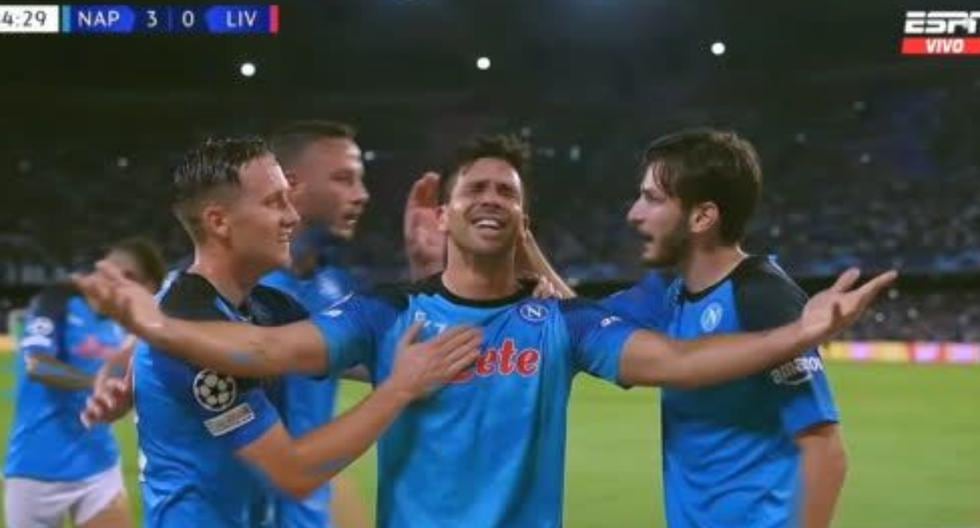Con lágrimas en los ojos: Giovanni Simeone anotó el 3-0 de Napoli vs. Liverpool 