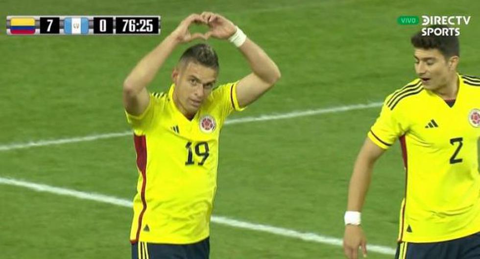 Colombia's rout: Borré and Asprilla scored to reach a 4-0 victory against Guatemala.