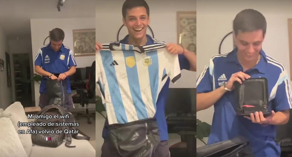 Empleado de la Selección Argentina regresa de Qatar y sorprende a sus amigos: “Eso vale muchísimo”