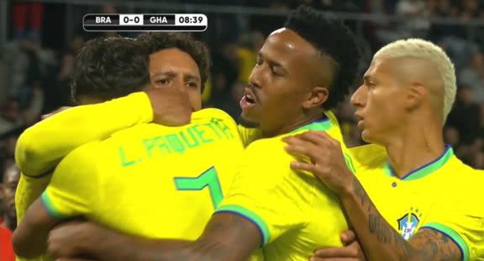Gol de Marquinhos con Brasil: anotó tras asistencia de Raphinha para el 1-0 ante Ghana 