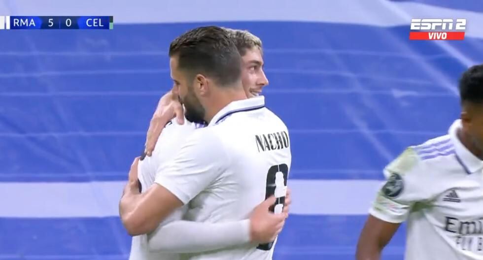Vinicius Junior y Fede Valverde anotaron para definir el 5-0 del Real Madrid vs. Celtic 