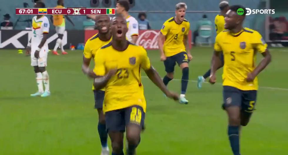 Gol de Ecuador: así fue la definición de Moisés Caicedo en el 1-1 parcial ante Senegal 