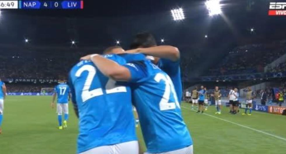 Doblete de Zielinski para el 4-0 de Napoli vs. Liverpool en Italia por la Champions League 