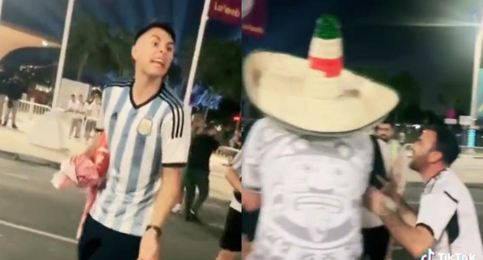 Hinchas mexicanos se burlan de argentinos en las calles de Doha: “Pechos fríos” 