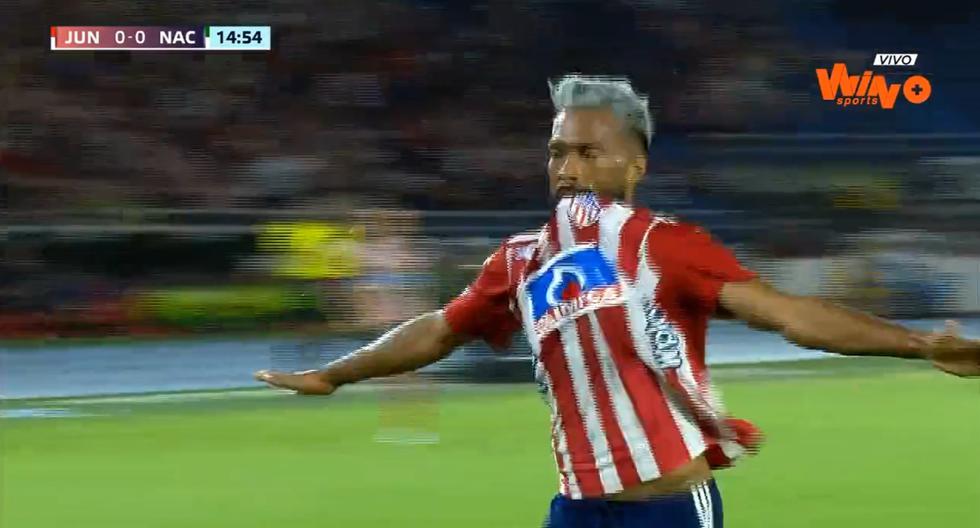 Junior vs. Atlético Nacional: gol de Luis González para el 1-0 del ‘Tiburón’ 
