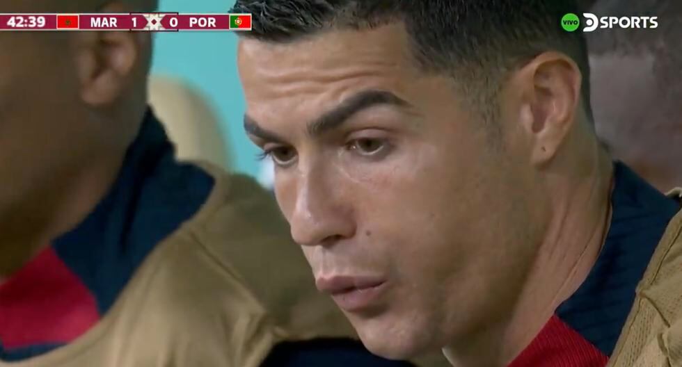 Cristiano Ronaldo y su sorpresiva reacción tras el primer gol de Marruecos vs. Portugal 