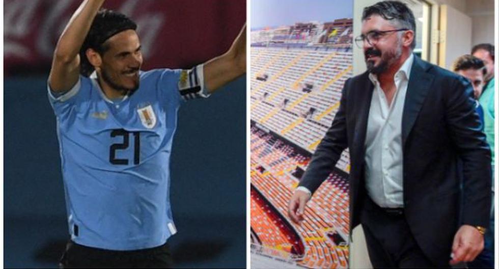 El ‘Matador’ es el objetivo: Gattuso se ilusiona con reforzar a Valencia con Edinson Cavani
