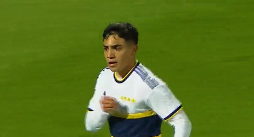 Gol de Luca Langoni para el 1-0 de Boca Juniors sobre Godoy Cruz por la Liga Profesional