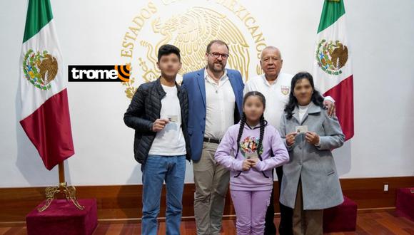 Lilia Paredes y sus hijos recibieron documentación para su estancia legal en México.