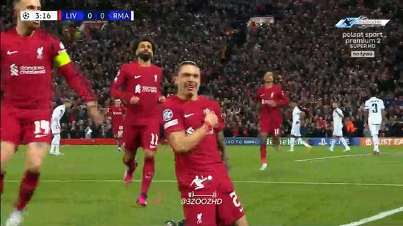 Gol Darwin Núñez en Liverpool vs. Real Madrid: taco y 1-0 en Champions League (VIDEO: PalSat Premium)