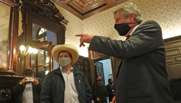 Francisco Sagasti y Pedro Castillo se reunieron en las instalaciones de Palacio de Gobierno | Foto: Presidencia Perú