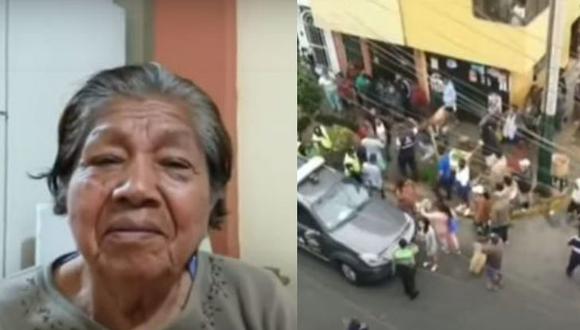 Familiares de adulta mayor denuncian que coronel en retiro de la Policía Nacional la atropelló e intentó darse a la fuga.  (Captura: TV Perú)